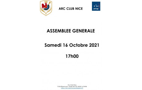 Assemblée générale Samedi 16 Octobre